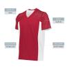 Augusta Sportswear Youth Reversible Flag Football Jersey - Ultimate Performance and Versatility for Young Athletes, Premium Football Jersey with Set-in Sleeves, Scarlet/White S view 4