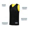 Augusta Sportswear Youth Tricot Mesh Reversible 2.0 Jersey, Black/Gold, S view 4