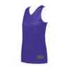 Augusta Sportswear Womens Tricot Mesh Reversible 2.0 Jersey, Purple/White, XS view 1