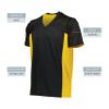Augusta Sportswear Mens Reversible Flag Football Jersey, Black/Gold L view 3