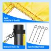 Patiassy Outdoor Portable Volleyball Net Set System - Quick & Easy Setup Adjustable Height Steel Poles, PU Volleyball with Pump and Carrying Bag for Beach Backyard (Yellow) view 4