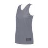 Augusta Sportswear Womens Tricot Mesh Reversible 2.0 Jersey, Graphite/White, L
