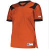 Russell Athletic Ladies Phenom6 Flag Football Jersey Elite Performance Mesh Football Shirt for Women, Perfect for Team Play & Training, Burnt Orange/Black XS view 1