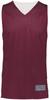 Augusta Sportswear Youth Tricot Mesh Reversible 2.0 Jersey, Maroon/White, L view 2