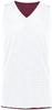 Augusta Sportswear Youth Tricot Mesh Reversible 2.0 Jersey, Maroon/White, L view 3