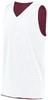 Augusta Sportswear Youth Tricot Mesh Reversible 2.0 Jersey, Maroon/White, L view 4