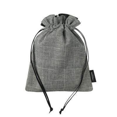 AA014 Drawstring Bag, Atelier Wrap, Glen Plaid, Size S