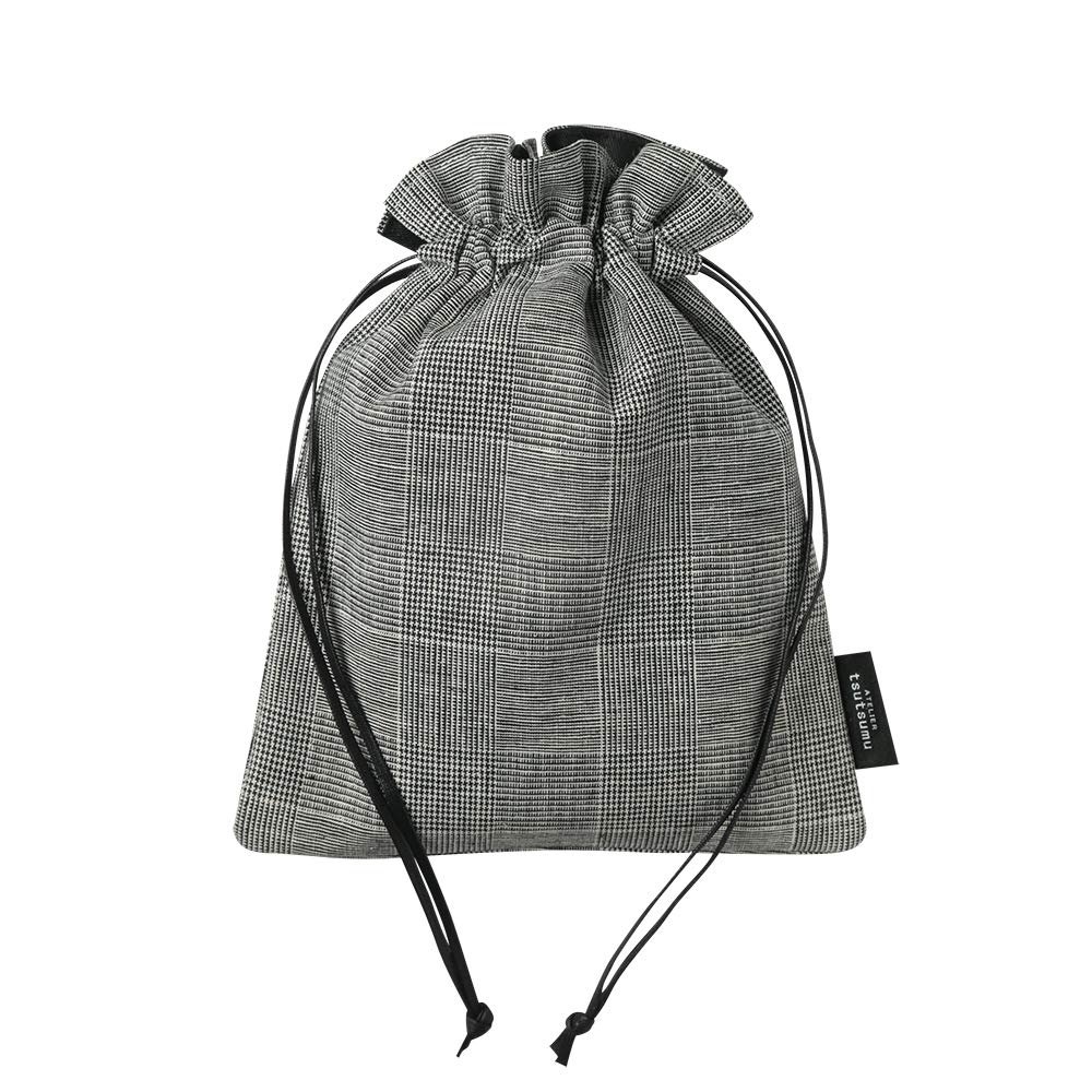 AA014 Drawstring Bag, Atelier Wrap, Glen Plaid, Size S