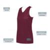 Augusta Sportswear Womens Tricot Mesh Reversible 2.0 Jersey, Maroon/White, XL view 4