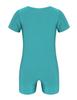 Aislor Kids Boys Girls One Piece Ballet Dance Gymnastics Leotard Athletic Stretchy Jumpsuit Unitard Turquoise 14 Years view 2