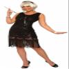 Forum Novelties Women's Roaring 20s Black Fringe Flapper Dress, As Shown, XS/Small view 1