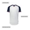 Russell Athletic Youth Classic V-Neck Jersey White/Navy/True Red L view 4
