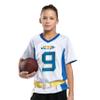 Augusta Sportswear Youth Reversible Flag Football Jersey - Ultimate Performance and Versatility for Young Athletes, Premium Football Jersey with Set-in Sleeves, Silver/Navy L view 2