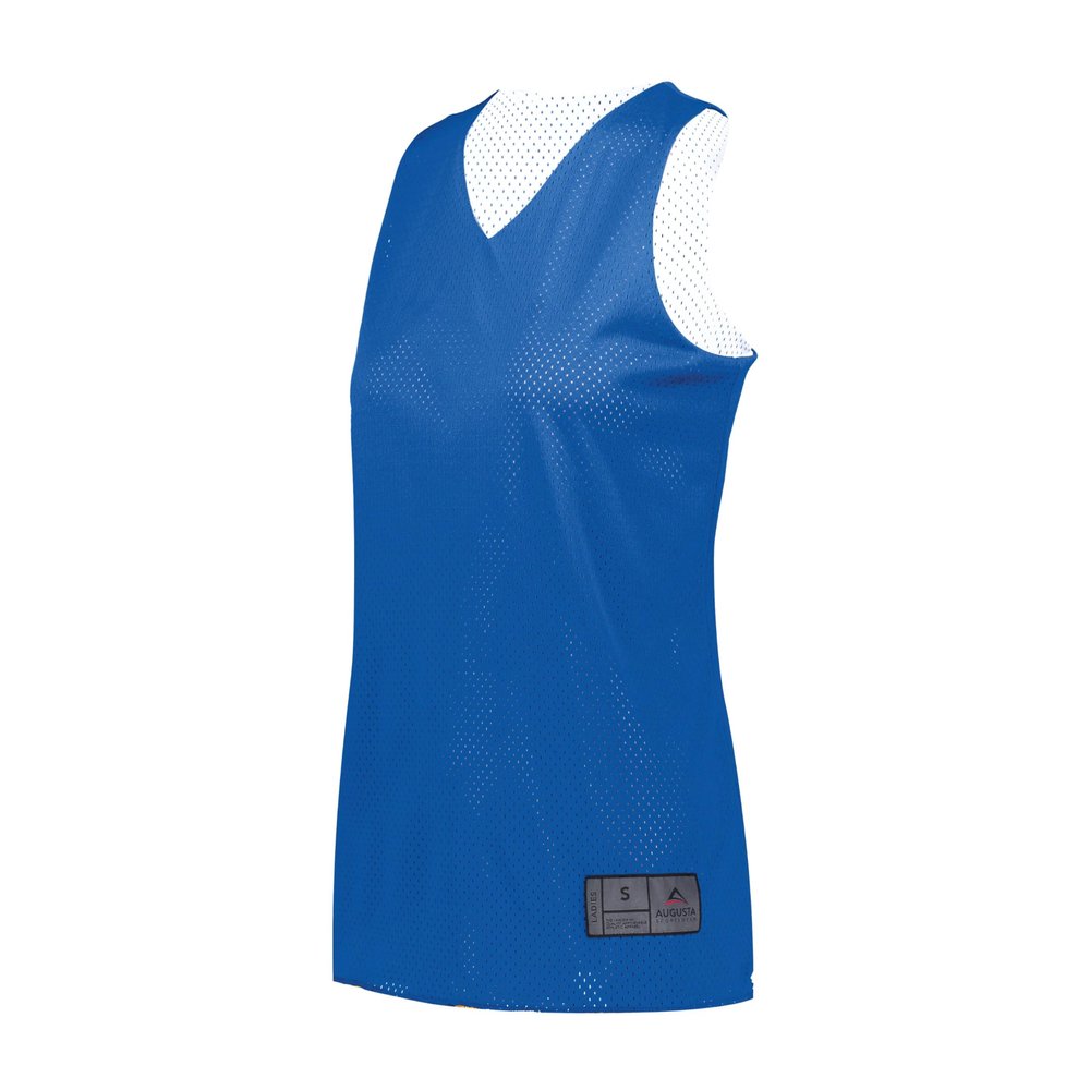 Augusta Sportswear Womens Tricot Mesh Reversible 2.0 Jersey, Royal/White, S