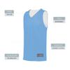 Augusta Sportswear Tricot Mesh Reversible Jersey 2.0, Columbia Blue/White, 3XL view 4