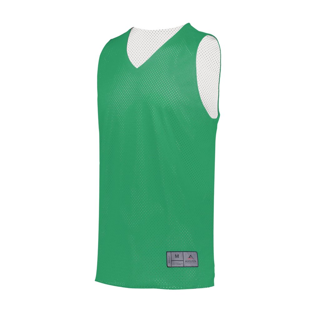 Augusta Sportswear Youth Tricot Mesh Reversible 2.0 Jersey, Kelly/White, M