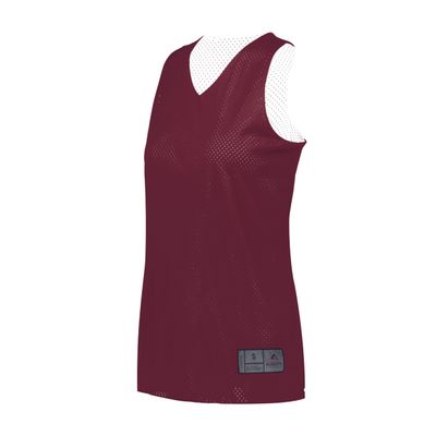 Augusta Sportswear Womens Tricot Mesh Reversible 2.0 Jersey, Maroon/White, XS