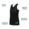 Augusta Sportswear Womens Tricot Mesh Reversible 2.0 Jersey, Black/White, XS view 4