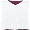 Augusta Sportswear Youth Tricot Mesh Reversible 2.0 Jersey, Maroon/White, XS view 3