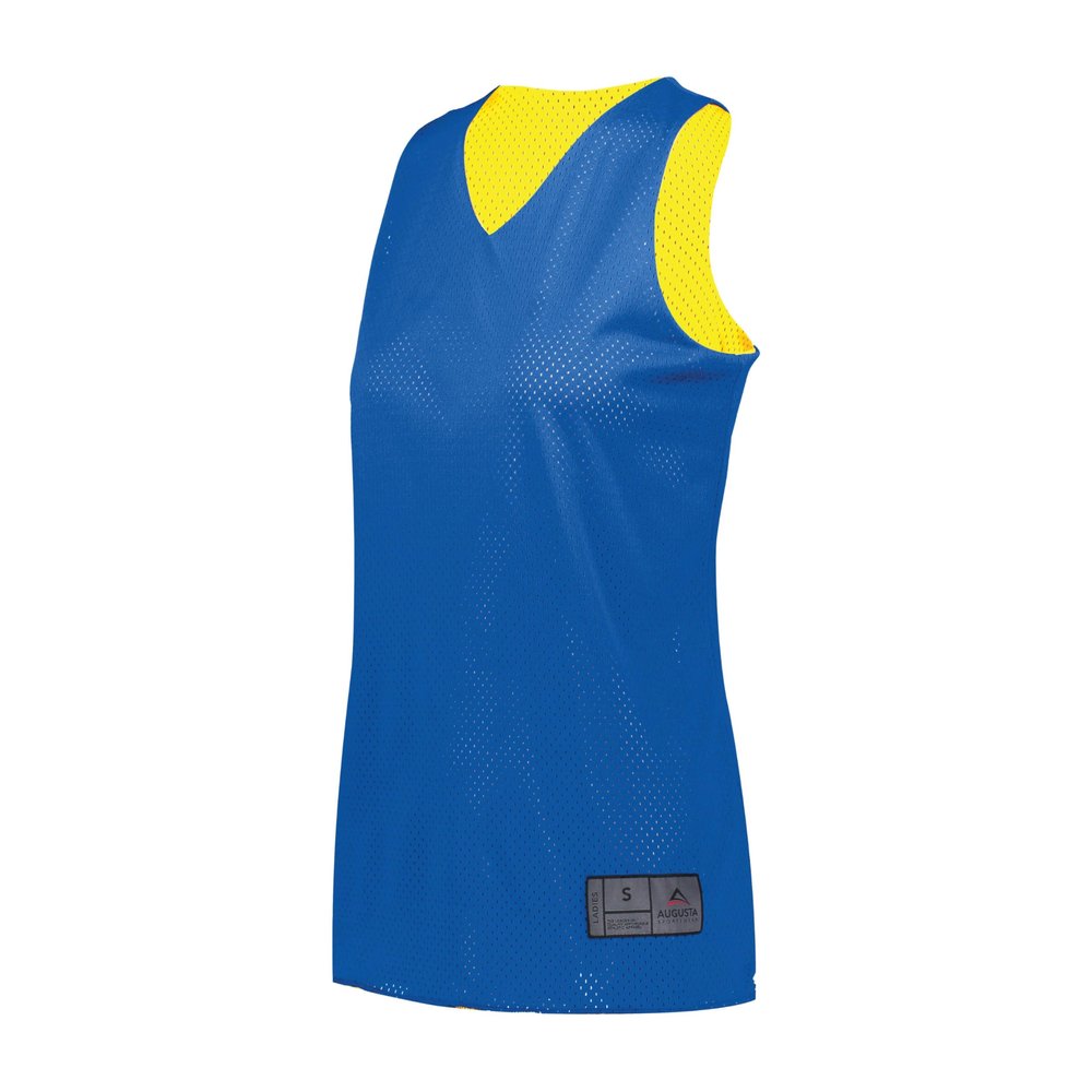 Augusta Sportswear Womens Tricot Mesh Reversible 2.0 Jersey, Royal/Gold, XL