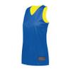 Augusta Sportswear Womens Tricot Mesh Reversible 2.0 Jersey, Royal/Gold, XL view 1
