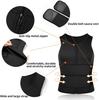 MISS MOLY Sauna Waist Trainer Vest for Men Body Shaper Sweat Vest Double Waist Cincher Belts Neoprene Workout Tank Top,Black L view 3