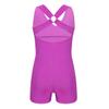 Aislor Kids Boys Girls One Piece Ballet Dance Gymnastics Leotard Athletic Stretchy Jumpsuit Unitard Rose Red V Neck 6 Years view 3