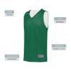 Augusta Sportswear Youth Tricot Mesh Reversible 2.0 Jersey, Dark Green/White, S view 4