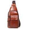 Hebetag Leather Sling Crossbody Bag Casual Daypack for Men Women (#03Brown) view 1