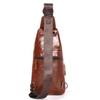 Hebetag Leather Sling Crossbody Bag Casual Daypack for Men Women (#03Brown) view 4