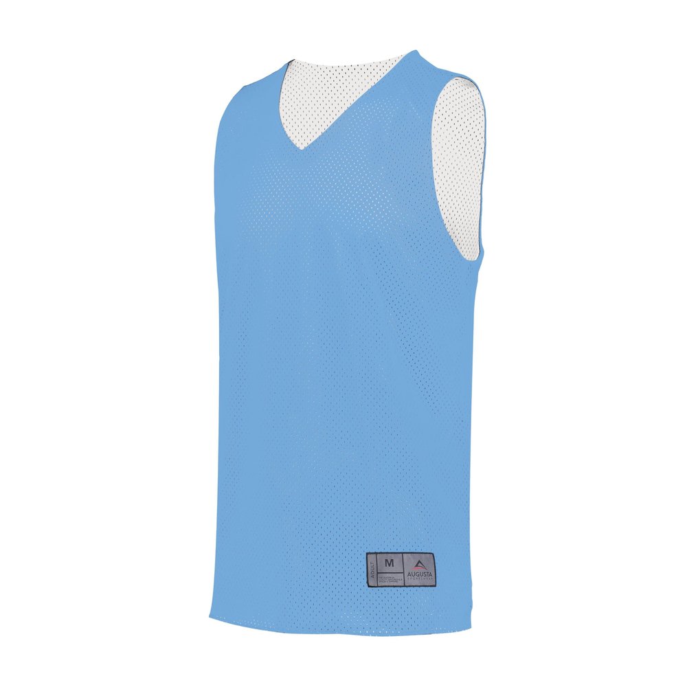 Augusta Sportswear Youth Tricot Mesh Reversible 2.0 Jersey, Columbia Blue/White, L