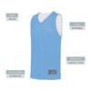 Augusta Sportswear Youth Tricot Mesh Reversible 2.0 Jersey, Columbia Blue/White, L view 4
