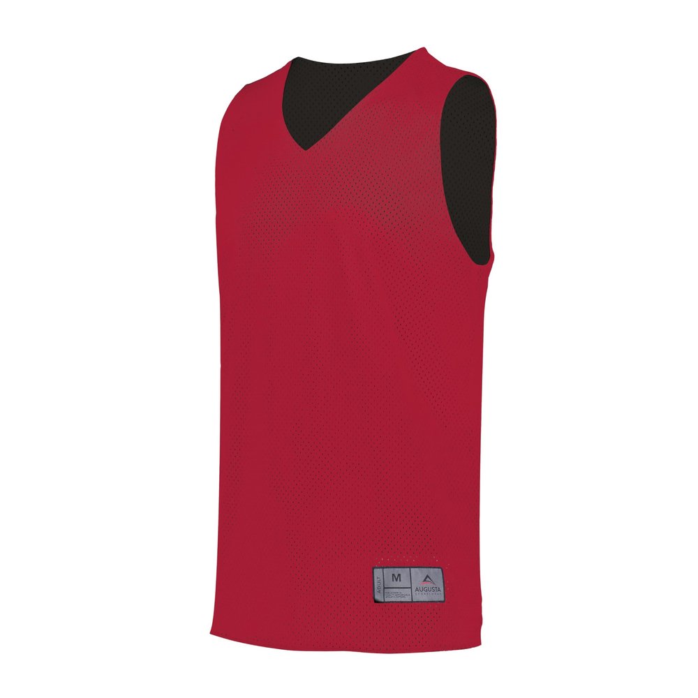 Augusta Sportswear Youth Tricot Mesh Reversible 2.0 Jersey, Scarlet/Black, XXS