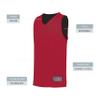 Augusta Sportswear Youth Tricot Mesh Reversible 2.0 Jersey, Scarlet/Black, XXS view 4