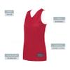 Augusta Sportswear Womens Tricot Mesh Reversible 2.0 Jersey, Scarlet/White, 2XL view 4