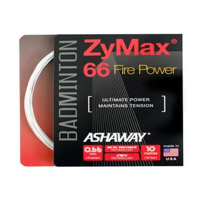 Ashaway ZyMax 66 Fire Power Badminton String Set-Ivory White