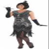 Rubies Women's Forum Roaring 20s Silver Screen Flapper Dress, As Shown, Plus view 1