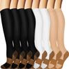 Sooverki Graduated Copper Compression Socks for Men & Women Circulation 8 Pairs 15-20mmHg - Best for Running Athletic Cycling view 1