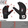 skott Evo 2 Weightlifting Gloves with Integrated Wrist Wrap Support-Double Stitching for Extra Durability-Get Ripped with The Best Body Building Fitness and Exercise Accessories view 3