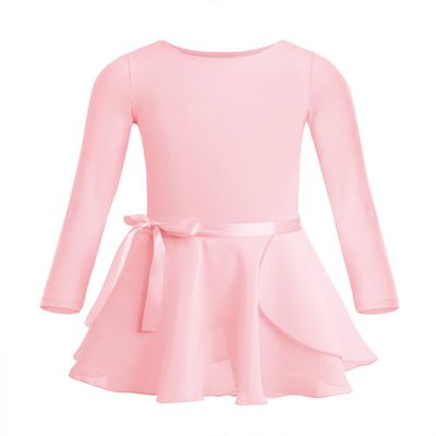 Aislor Kids Girls One Piece Ballet Dance Gymnastics Leotard Dress Stage Performing Dancewear Pearl Pink 8-10 Years