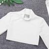 QinCiao Girls Sportswear Athletic Cheerleading Turtleneck Gymnastics T-Shirt Crop Top for Ballet Dance Perfor Workout Ivory 12-14 view 3