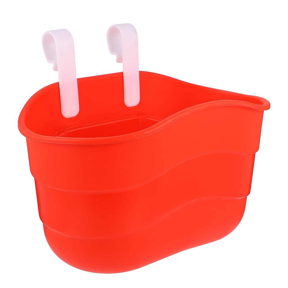 BESPORTBLE Scooter Basket for Kids - Red Plastic Storage Basket for Bicycles and Scooters Perfect for Carrying Essentials 9.64X5.51X5.90 Inch