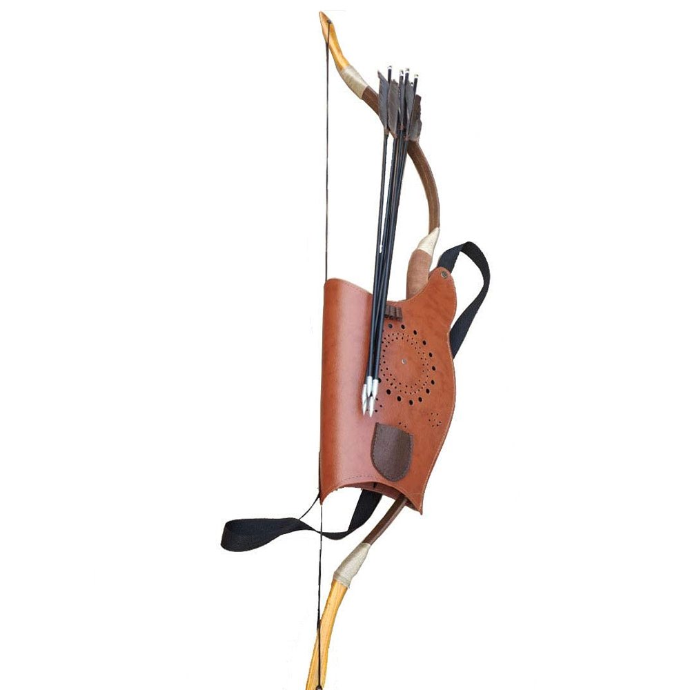 UNISTRENGH Archery Recurve Bow Case PU Leather Bow Bag for Traditional Recurve Bow Longbow (Dark Brown, For Child (46 * 20cm))