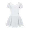 Aislor Kids Girls One Piece Ballet Dance Gymnastics Leotard Dress Stage Performing Dancewear White Dress 12-14 Years view 2