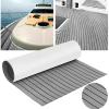 DYRABREST 94.5"x35.4" EVA Foam Flooring Teak Sheet Decking Marine for Fish Boat Yacht Non-Slip Self-Adhesive Flooring Mat Pad (Light Gray with Black Stripe) view 1