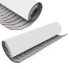 DYRABREST 94.5"x35.4" EVA Foam Flooring Teak Sheet Decking Marine for Fish Boat Yacht Non-Slip Self-Adhesive Flooring Mat Pad (Light Gray with Black Stripe) view 3