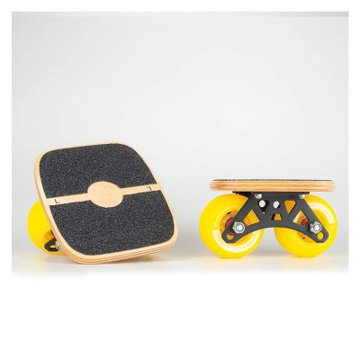 KHUY 8 Layer Maple Deck Freeline Drift Skates with High Rebound PU Wheels, Drift Skate Pro Skates,Freeline Skates Alloy Bracke (Color : Yellow)
