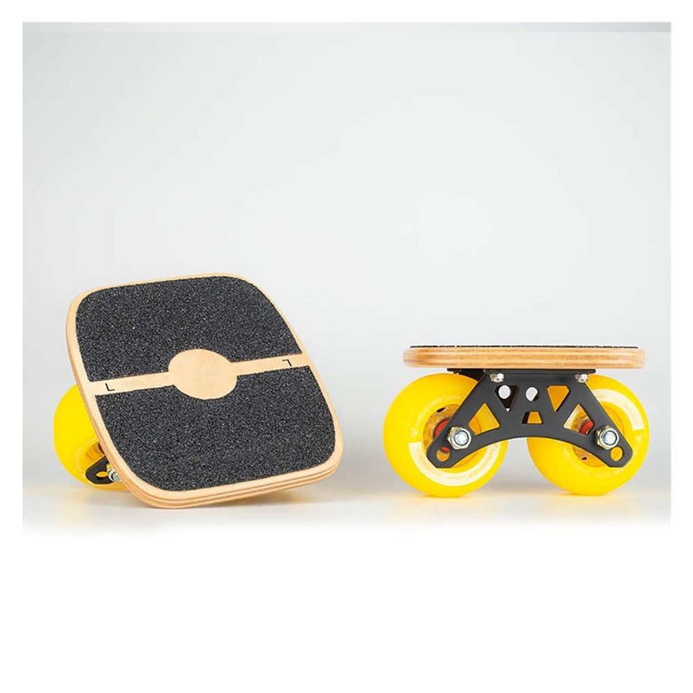 KHUY 8 Layer Maple Deck Freeline Drift Skates with High Rebound PU Wheels, Drift Skate Pro Skates,Freeline Skates Alloy Bracke (Color : Yellow)