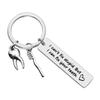 Baixian Dentist Keychain - 'I Can't Fix Stupid But I Can Fix Your Teeth' - Funny Dental Hygienist Gift - Silver, Small view 1