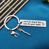 Baixian Dentist Keychain - 'I Can't Fix Stupid But I Can Fix Your Teeth' - Funny Dental Hygienist Gift - Silver, Small view 2